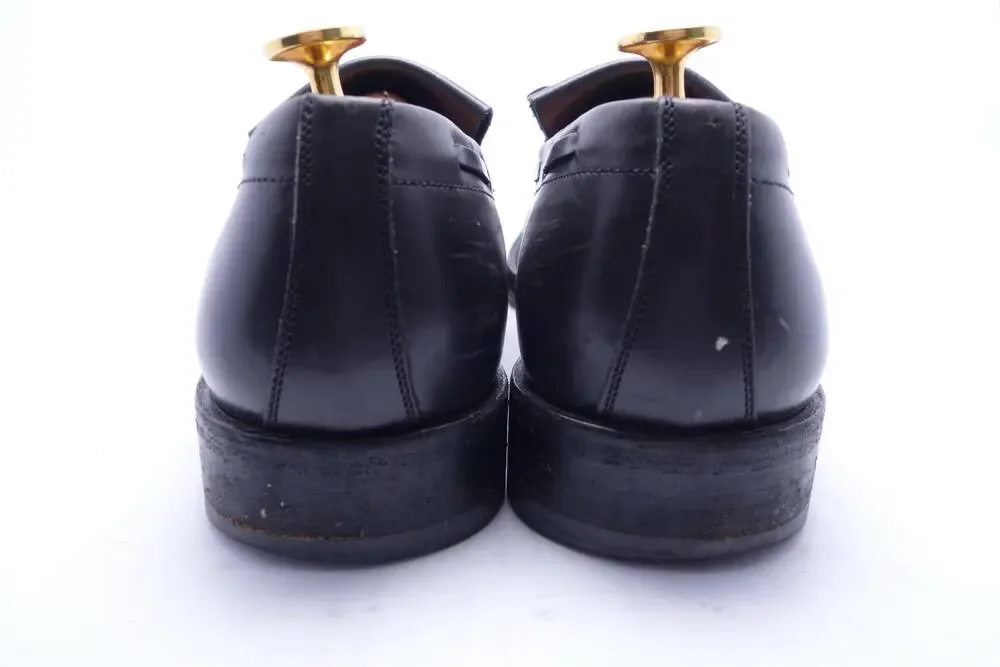 Salvatore Ferragamo Shoes Mens Size 9 D Black Kiltie Tassel Loafers Italy